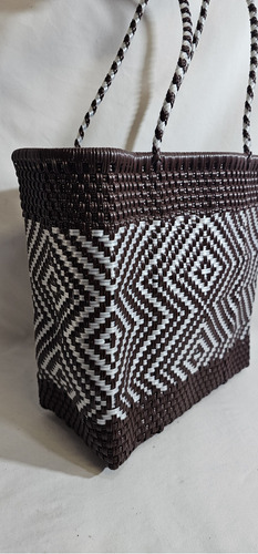 Bolsa Bolsa De Mano Tote Bag Color Negro Y Blanco