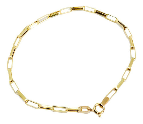 Pulseira Masculina De Ouro 18k Elos Com 19 Cm 