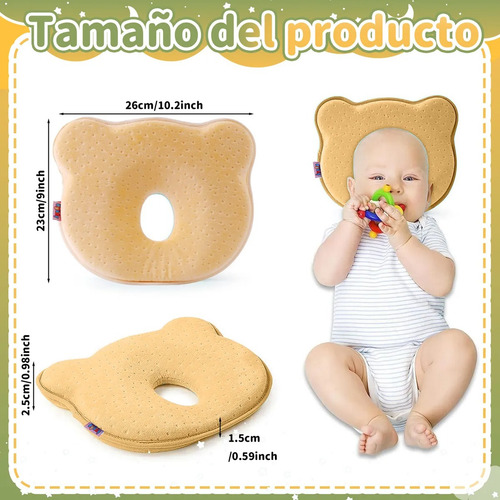 Almohada Para Bebe Memory Foam Cabeza Prevenir Cabeza Plana
