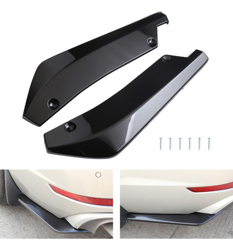 P 2x Car Auto Bumper Lip Diffuser Splitter Canard Protector