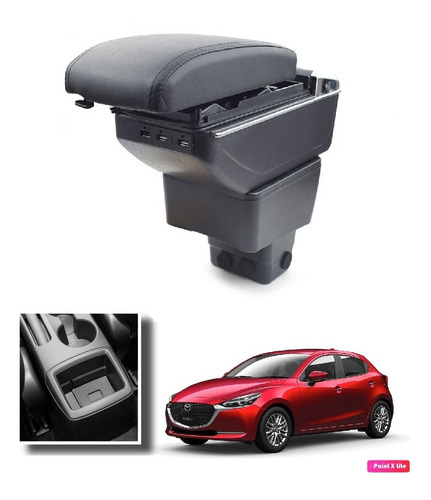 Consola Apoyabrazo - Mazda 2 Con 6 Usb  2016 - 2022 Elite