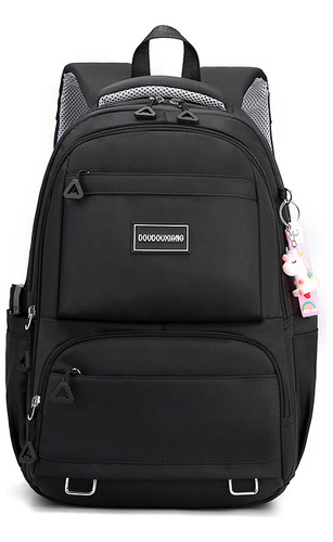Mochila escolar ATOP B073 cor preto design lisa 30L