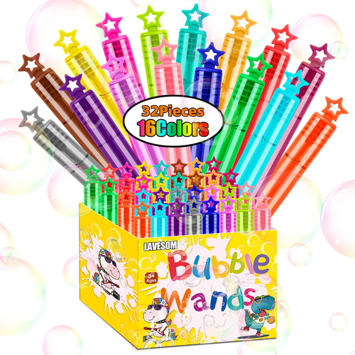 Varitas Burbujas Estrellas 32 Colores Niños Baño Navidad Bod Color