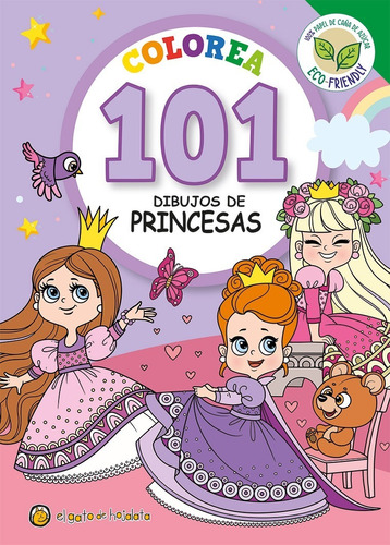 Libro Infantil Colorea 101 Dibujos De Princesas