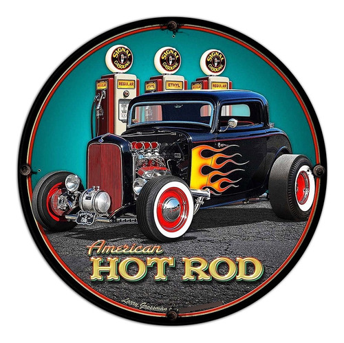 #509 - Cuadro Decorativo Vintage - Hot Rod Cartel No Chapa 