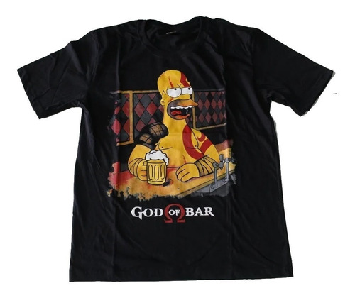 Camiseta Blusa Adulto Unissex Os Simpsons God Of Bar Hcd486