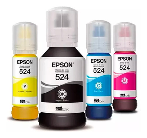 Tinta Epson Pack T524 Negra, Magenta, Cian, Amarillo