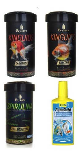 Kit Sinking130g+floating95g+spirullina M120g+aquasafe250ml