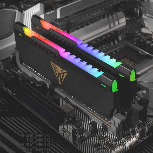Memoria RAM Viper Steel RGB gamer color negro 8GB 1 Patriot PVSR48G320C8
