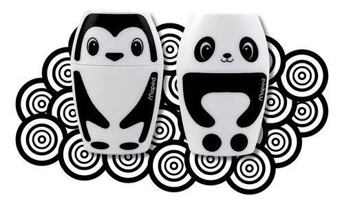 Apontador Com Depósito Escolar Shakky Panda 1 Furo Maped