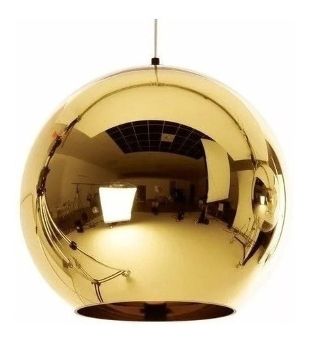 Lampara Colgante Modelo Tom Globo Oro 25 Cm // Envio Gratis