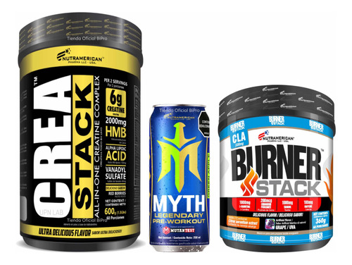 Burner Stack + Crea Stack, Nutramerican - g a $287