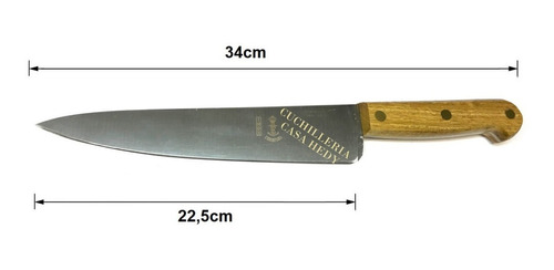 Cuchillo Eskilstuna 364 Filo 22,5cm Inox 440 Con Cabo Madera