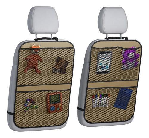 Lebogner Back Seat Cover For Kids + 4 Pocket Storage Organi3