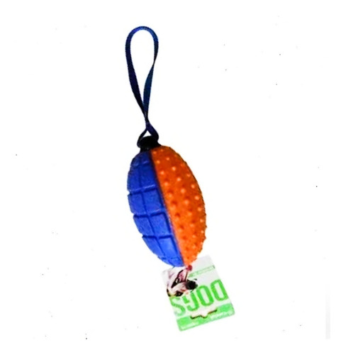 Cancat Juguete Pelota Granada Antiestres P/perro C/chifle Color Naranja Y Azul