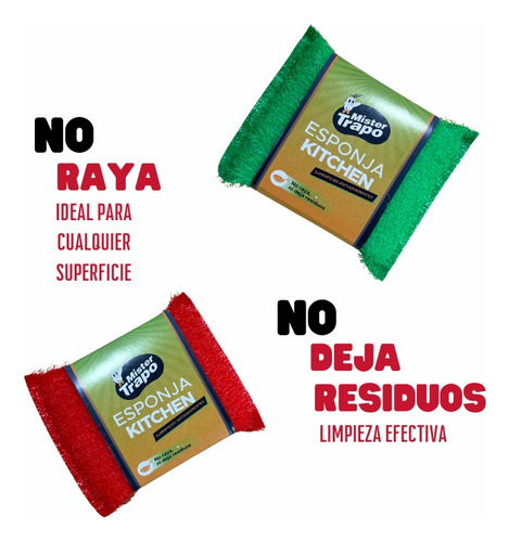 Esponja Para Superficies Antiadherentes Colores No Raya