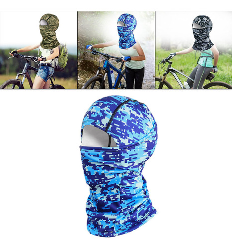 Máscara Facial Completa A Prueba De Viento Cuello Azul