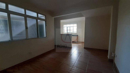 Imagem 2 de 14 de Apartamento Com 2 Dormitórios, Reformado, 1º Andar, Com Quintal, À Venda, 70 M² Por R$ 285.000 - Ponta Da Praia - Santos/sp - Ap10778