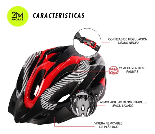 Casco Bici Ciclismo Hombre Bicicleta Mujer Seguridad 2m Sports