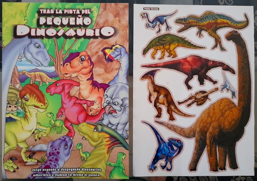 Libro De Dinosaurios Cuentos Actividades Calcomanías. | Envío gratis