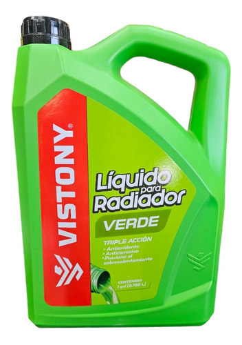 Coolant Refrigerante Anticongelante Vistony Verde 3 78 Lts