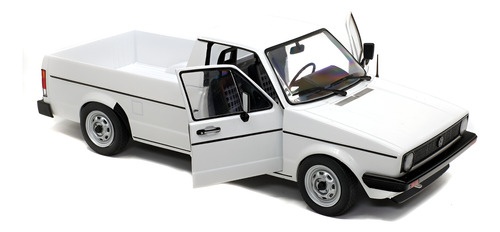 Miniatura Volkswagen Caddy Mk1 1982 Branco 1:18 Solido