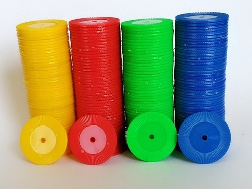 Fichas De Plástico Perforadas Tipo Poker Bote C/200