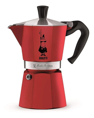 Cafetera Bialetti Moka Express 6 Cups Roja