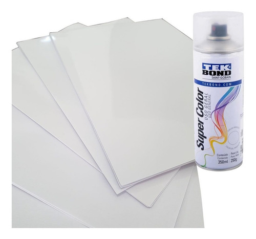 20 Vinil Adesivo A4 Branco Glossy Jato Tinta + Verniz Spray