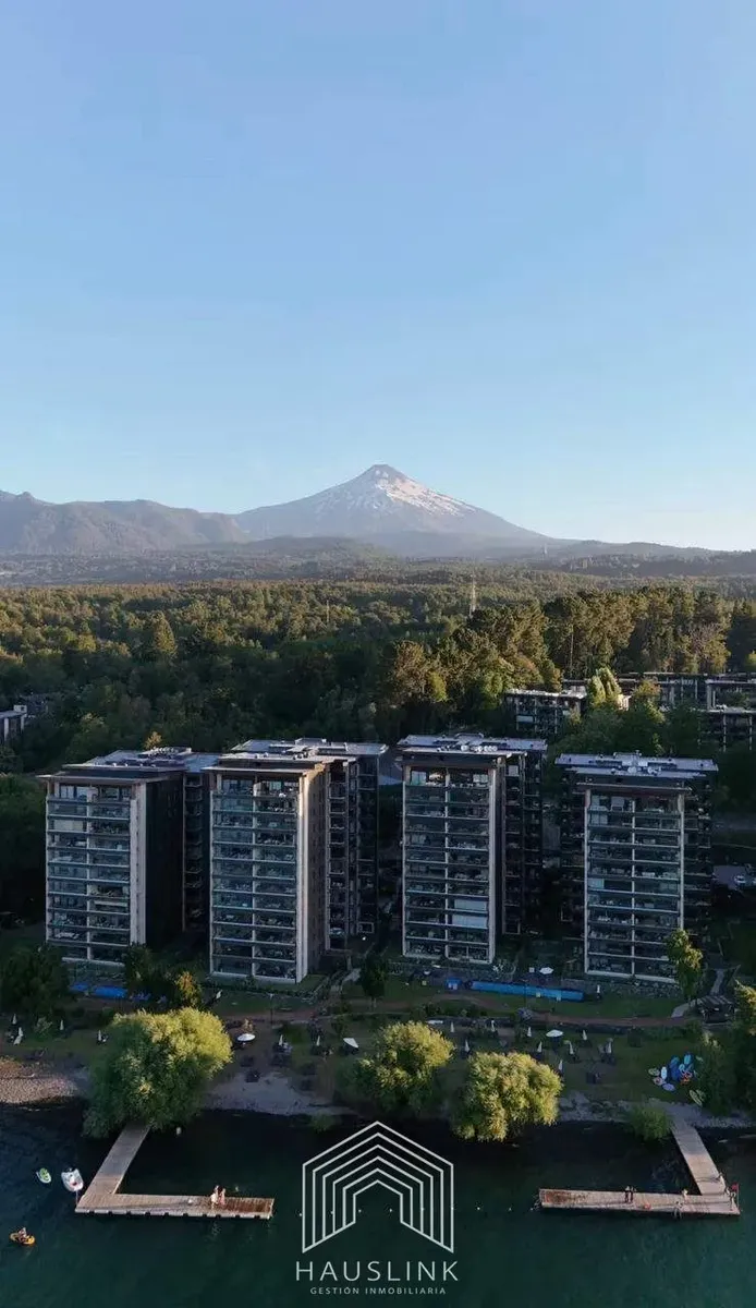 Imagen 3 de 30 de Parque Pinares Pucón 2d2b Con Vista Al Lago, Amoblado