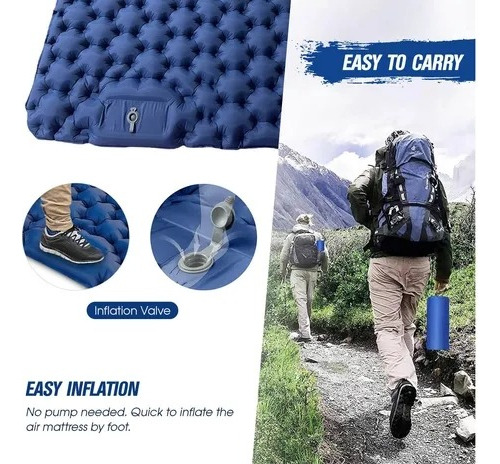 Colchoneta Inflable Matrimonial Camping Mat Inflable Acampar