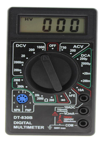 Multímetro Digital Dt-830b Medidor De Voltaje Ohm Portátil