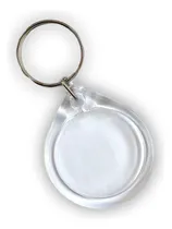 Comprar Llaveros Redondos Acrilicos Transparente Plastico X50u 33mm