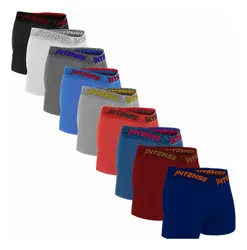 Kit C/10 Cuecas Boxer Algodão Cotton Confortável Forrada