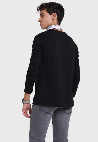 Imagen 4 de 5 de Polera Manga Larga Hombre Soviet Spo2731ne