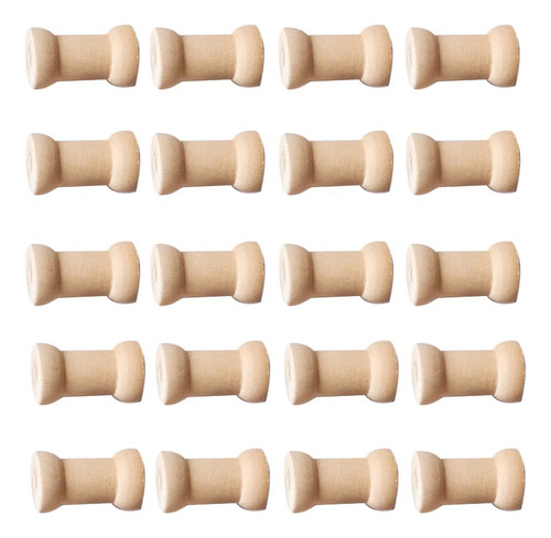 Carrete De Bobinas De Madera Porta Hilo 6 Piezas