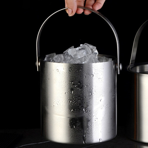 Cubitera De Acero Inoxidable Con Tapa For Home Bar, Chillin