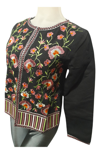 Chaqueta/saco Floral Bordada Importado Hindu