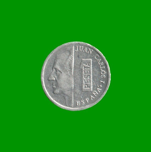 Moneda De España 1 Peseta, Año 1989, Estado Usada.-