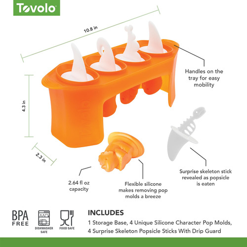 Moldes De Silicona Para Paletas Con Varillas (dino) -