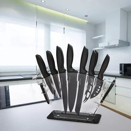 Home Hero Juego de 20 cuchillos de cocina, juego de cuchillos de chef y  cuchillos de carne, colección de diseño profesional, cuchillos de acero