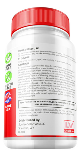Suplemento Livorka Sweet Relief En Cápsulas De Glucógeno X15