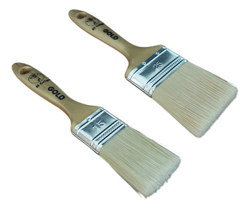 Pack Pincel El Galgo Gold Virola 2 - N° 15 + N° 25 Cerdas Blanco