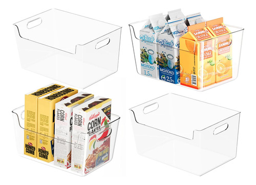 Paquete De 4 Cubos Organizadores Transparentes De Plástico