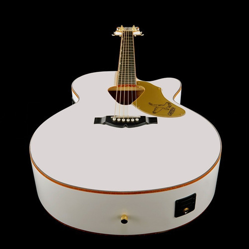 Guitarra Gretsch G5022cwfe Rancher Falcon Jumbo Cutaway White, color: blanco, orientación a la derecha