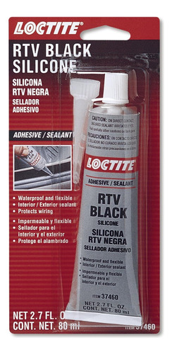 Loctite 37460 Black Rtv - Tubo De Silicona  2.7 Fl Oz   Col