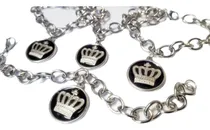 Comprar Pulseras Acero Quirurgico Con Dije Corona  Lote Combo X 4