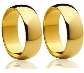 Aliança De Casamento Em Ouro 750k8g 6m 