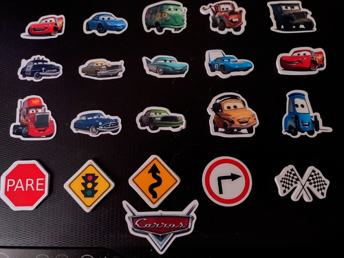 Imagem 2 de 2 de 100 Tags, Topper, Apliques Para Festas - Carros