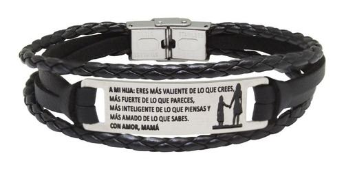 Pulsera Con Mensaje Personalizada Dedicatoria De Mama A Hija